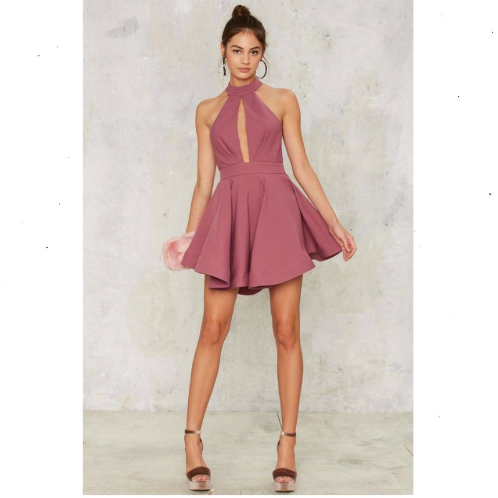 "Shanghai Surprise" NastyGal Backless Skater Dress - Picture 3 of 4